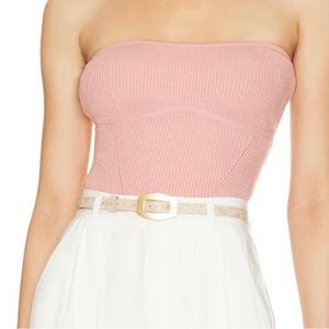 WeWoreWhat Rib Tube Top in Pink, NWT size Medium